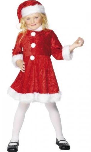 Mini Miss Santa Costume uk