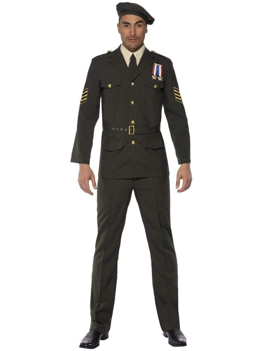 Wartime Officer Fancy Dress Town, Superheroes & Halloween Costumes, Wigs, Masks, Hats & Party