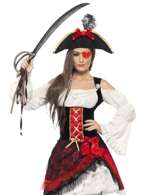 Glamorous Lady Pirate Costume Fancy Dress Town, Superheroes