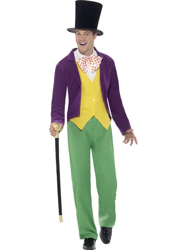 Roald Dahl Willy Wonka Costume Fancy Dress Town Superheroes Halloween Costumes Wigs Masks Hats Party Store