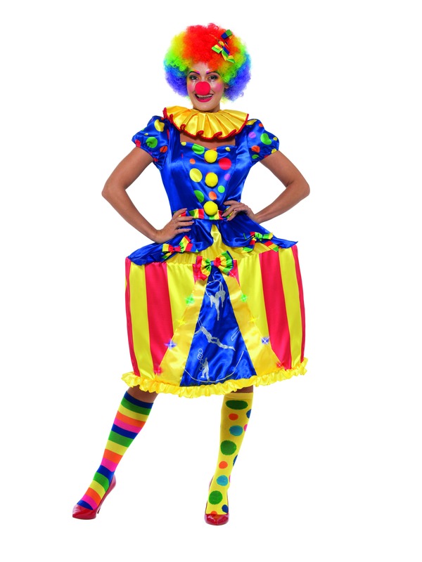 Deluxe Light Up Carousel Clown Costume - Fancy Dress Town, Superheroes ...