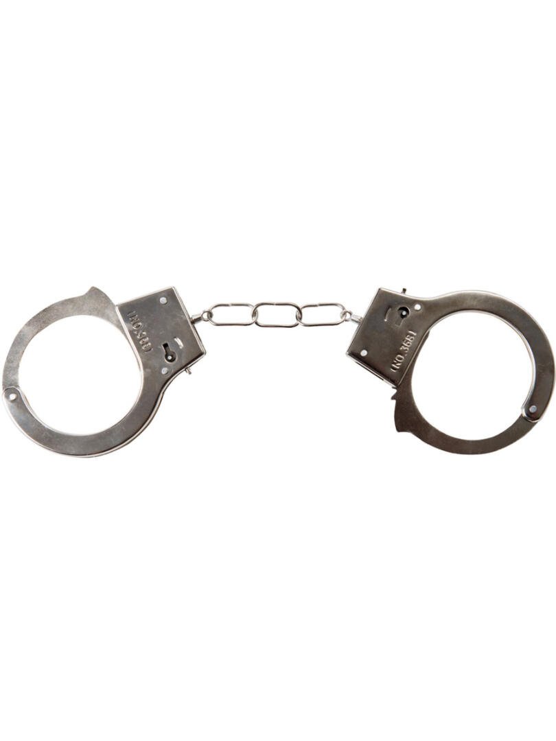 Plastic Handcuffs, Silver Fancy Dress Town, Superheroes & Halloween Costumes, Wigs, Masks